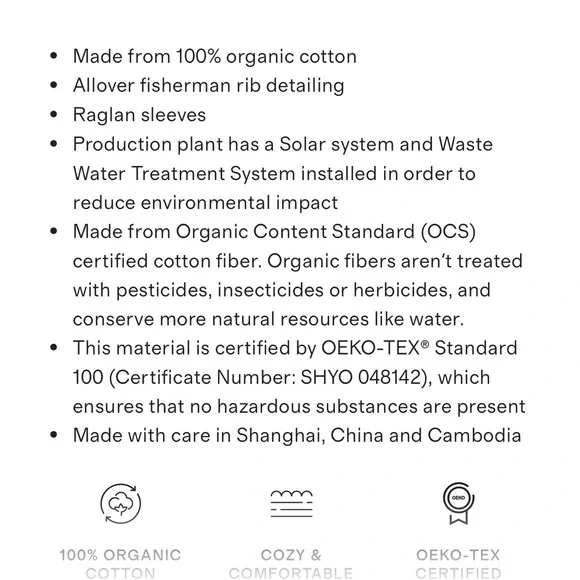 NWT M dark green Quince 100% Organic Cotton Fisherman Crew Sweater - Picture 5 of 5